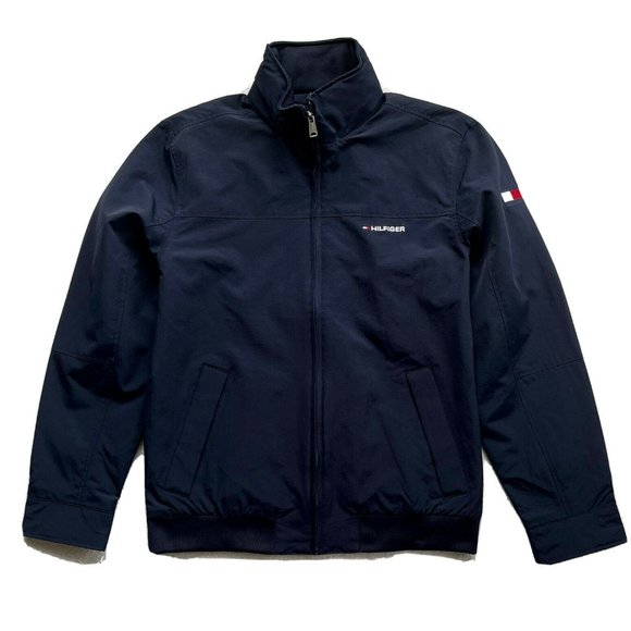 Tommy Hilfiger Men's Yacht Jacket Windbreaker - Navy Blue - Picture 1 of 5